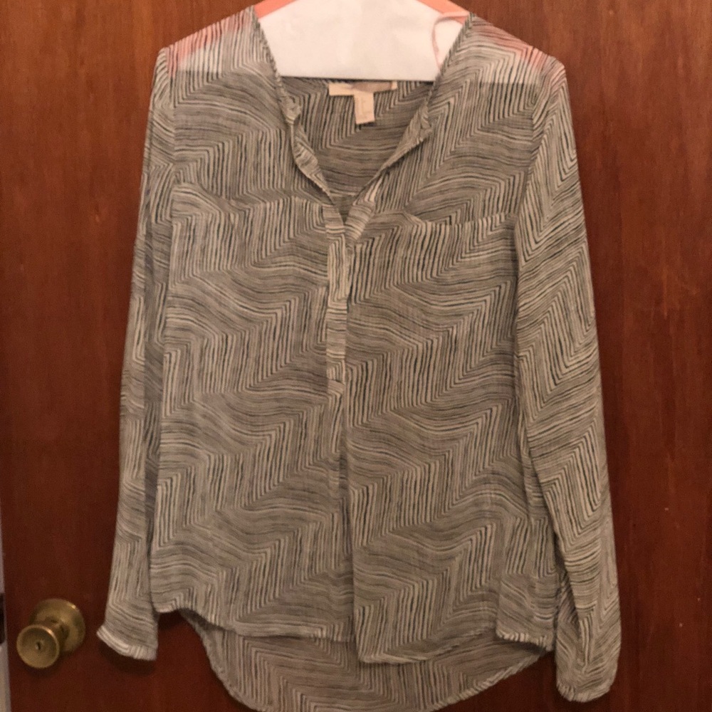 Black and white blouse